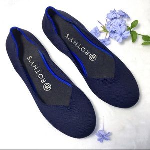 ROTHY’S Navy “The Flat” Rounded Toe.